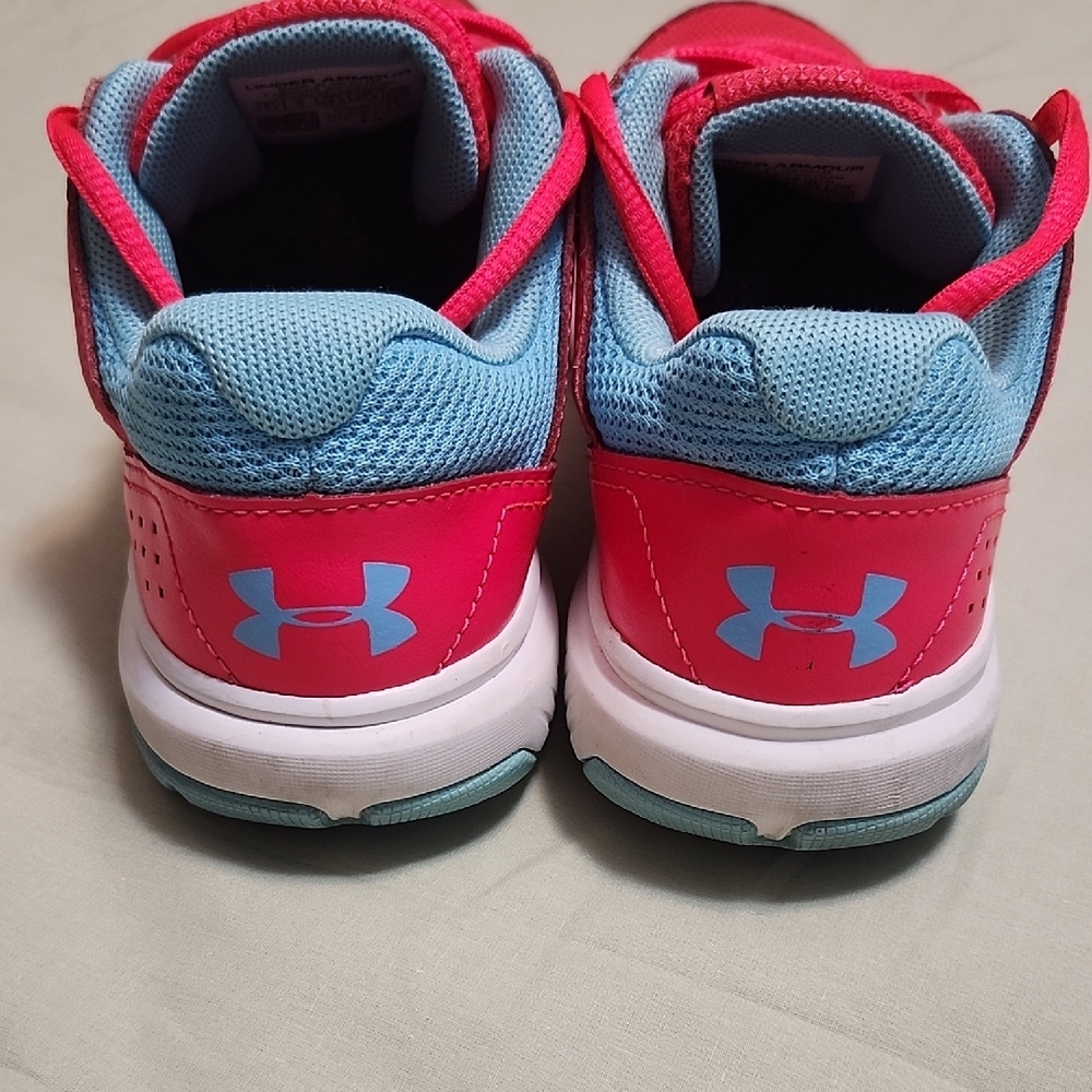 Under Armour Kids Red and Blue Sneakers - Picture 3 of 10